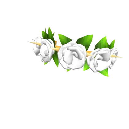 Spiked White Rose Crown